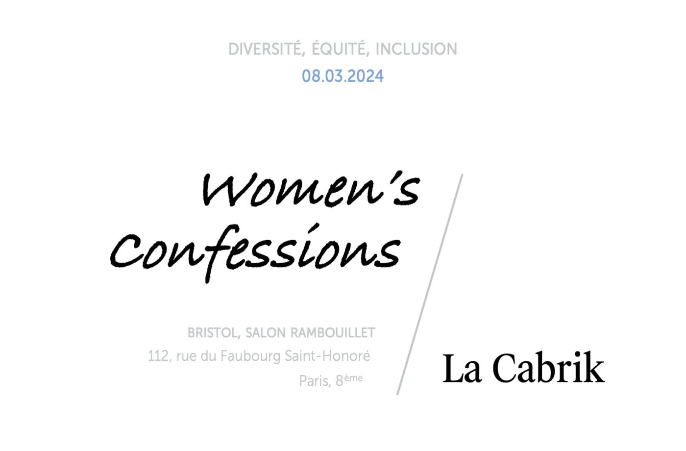 Women's Confessions - La Cabrik - Leadership - Inclusion -
